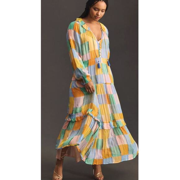 Anthropologie Dresses & Skirts - By Anthropologie The Marais Printed Chiffon Maxi Dress Size S $178 MSRP